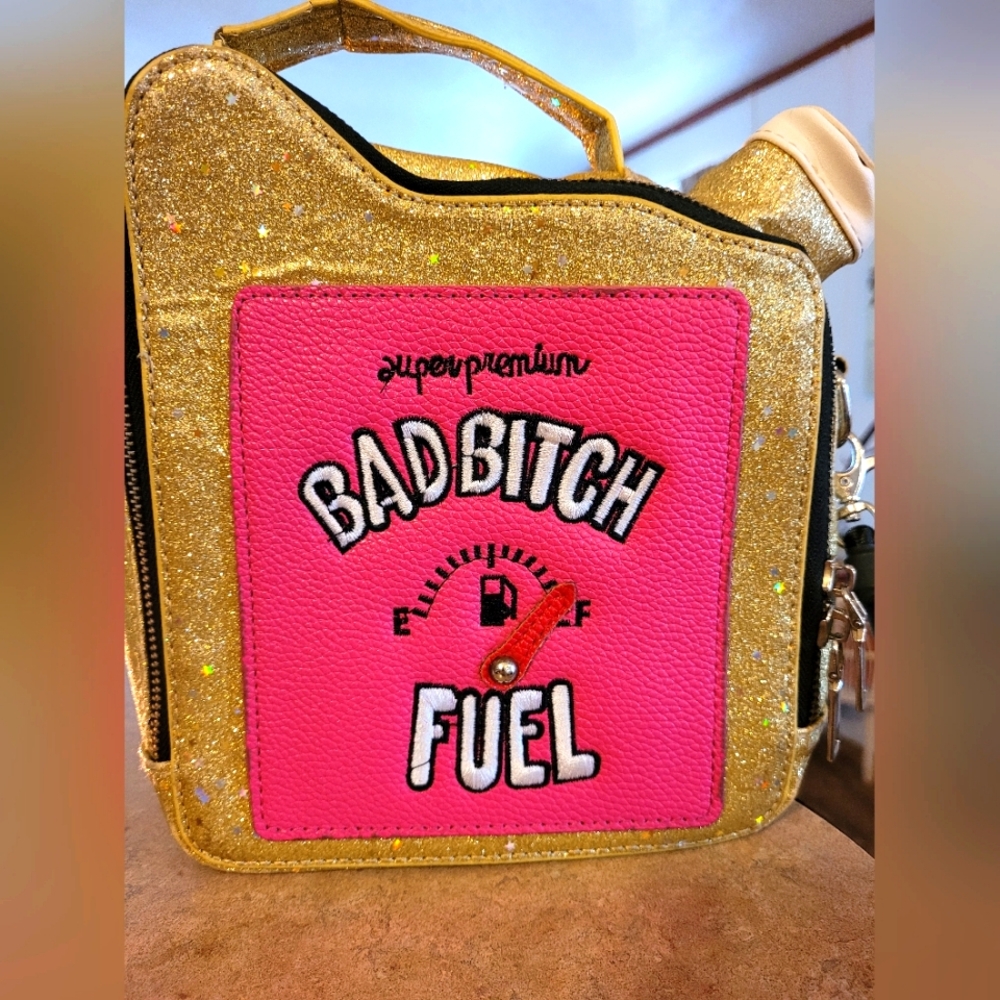 LOW START Gold and Pink Glitter Bag
